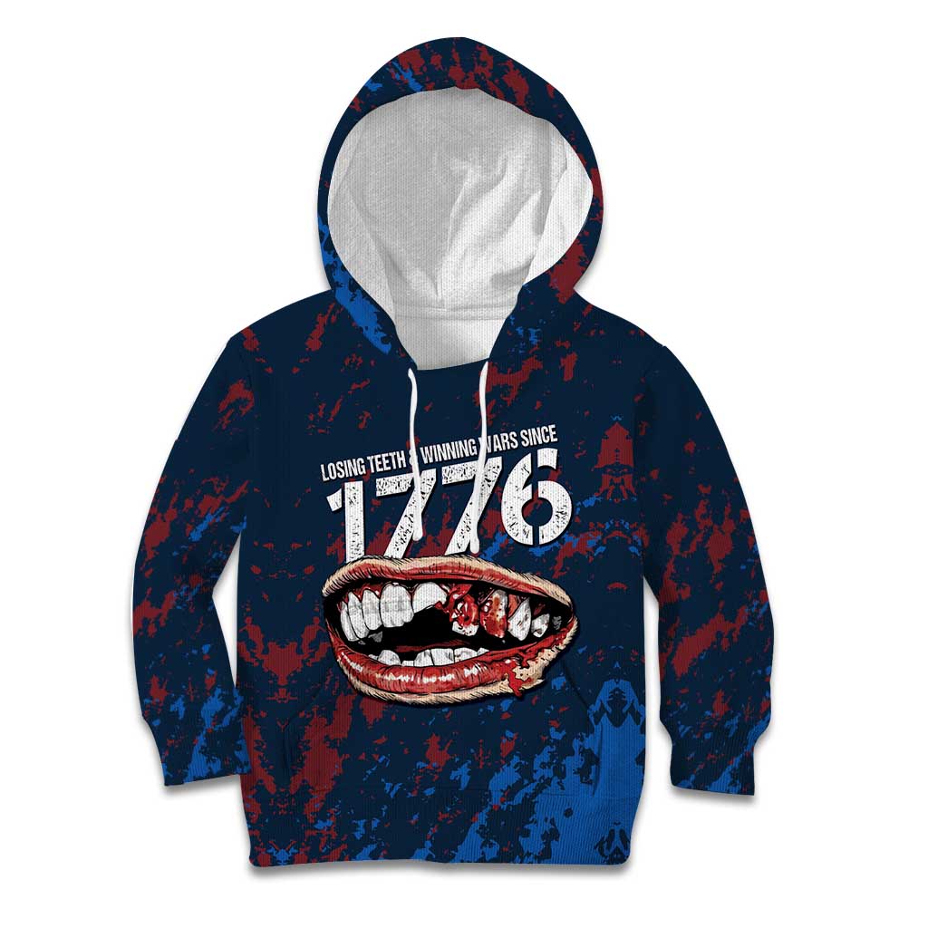 USA Ice Hockey Kid Hoodie Losing Teeth and Winning Wars Since 1776