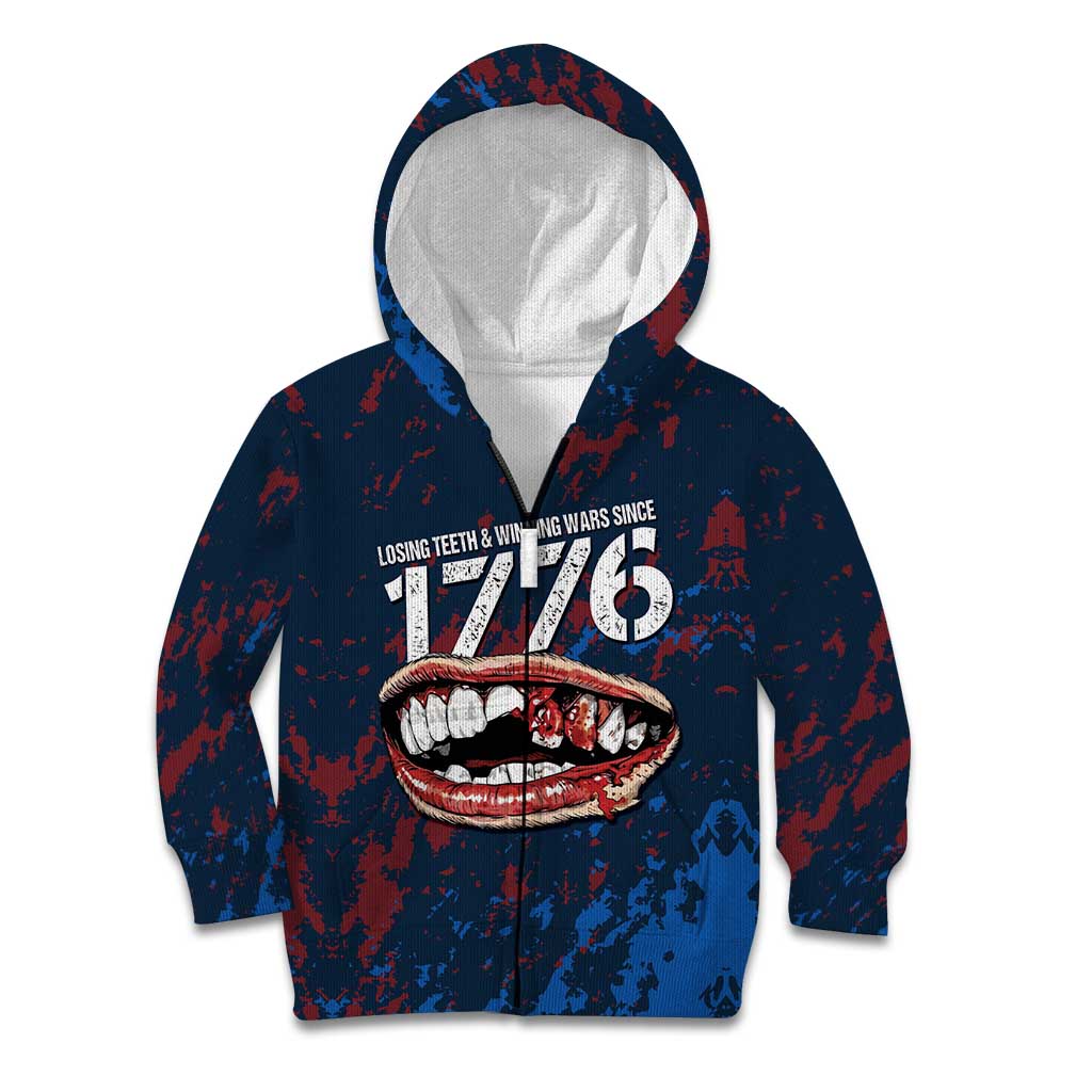 USA Ice Hockey Kid Hoodie Losing Teeth and Winning Wars Since 1776