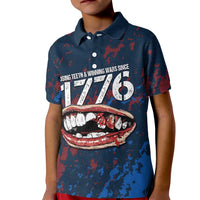 USA Ice Hockey Kid Polo Shirt Losing Teeth and Winning Wars Since 1776
