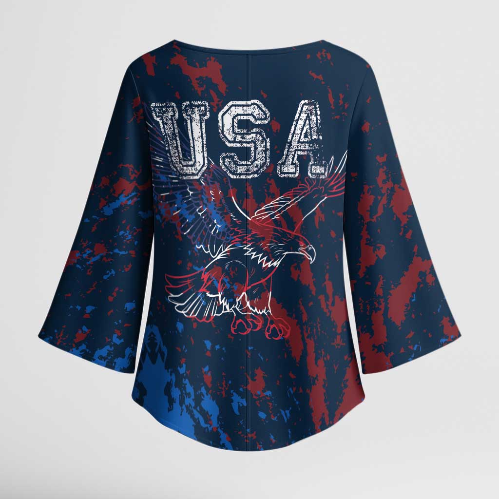 USA Ice Hockey Kimono Sleeve Blouse Losing Teeth and Winning Wars Since 1776