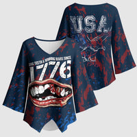 USA Ice Hockey Kimono Sleeve Blouse Losing Teeth and Winning Wars Since 1776