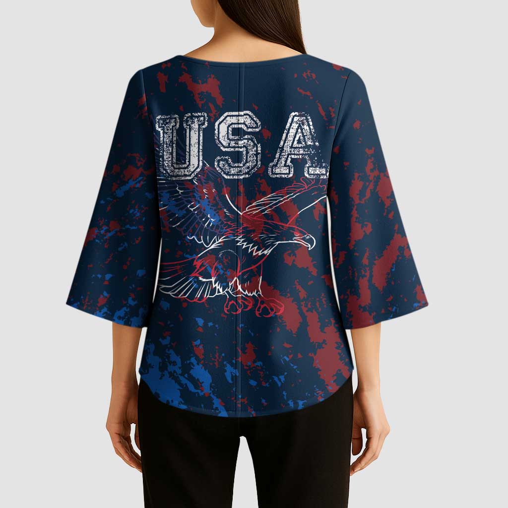 USA Ice Hockey Kimono Sleeve Blouse Losing Teeth and Winning Wars Since 1776