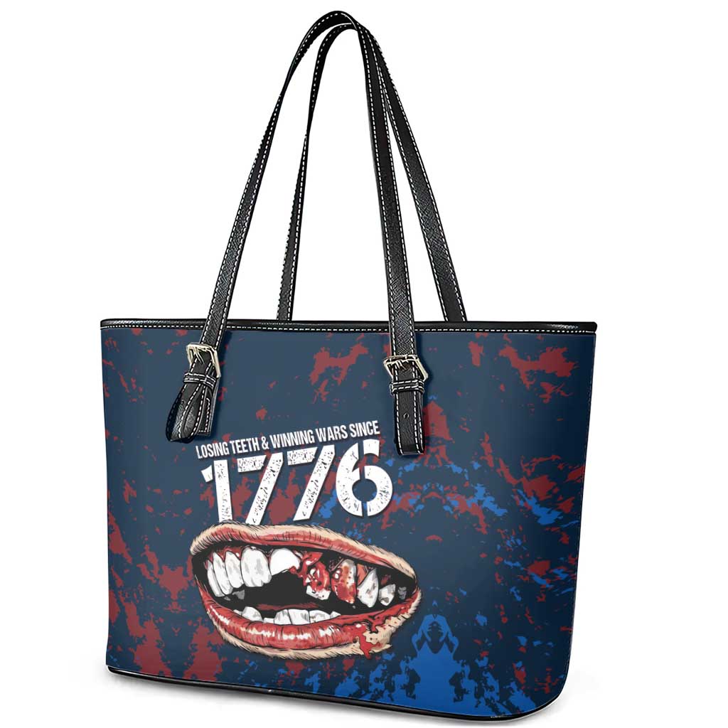 USA Ice Hockey Leather Tote Bag Losing Teeth and Winning Wars Since 1776