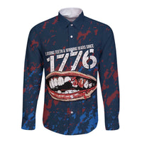 USA Ice Hockey Long Sleeve Button Shirt Losing Teeth and Winning Wars Since 1776