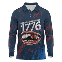 USA Ice Hockey Long Sleeve Polo Shirt Losing Teeth and Winning Wars Since 1776