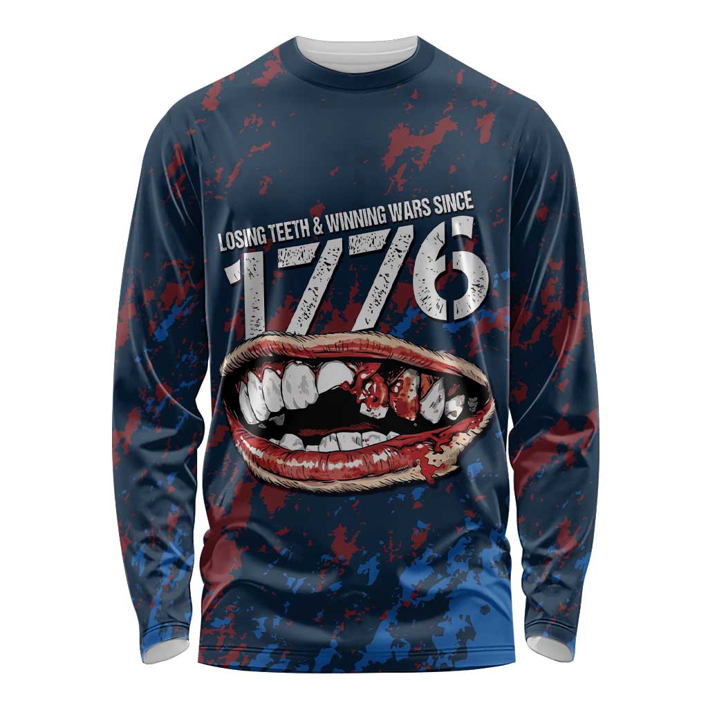 USA Ice Hockey Long Sleeve Shirt Losing Teeth and Winning Wars Since 1776