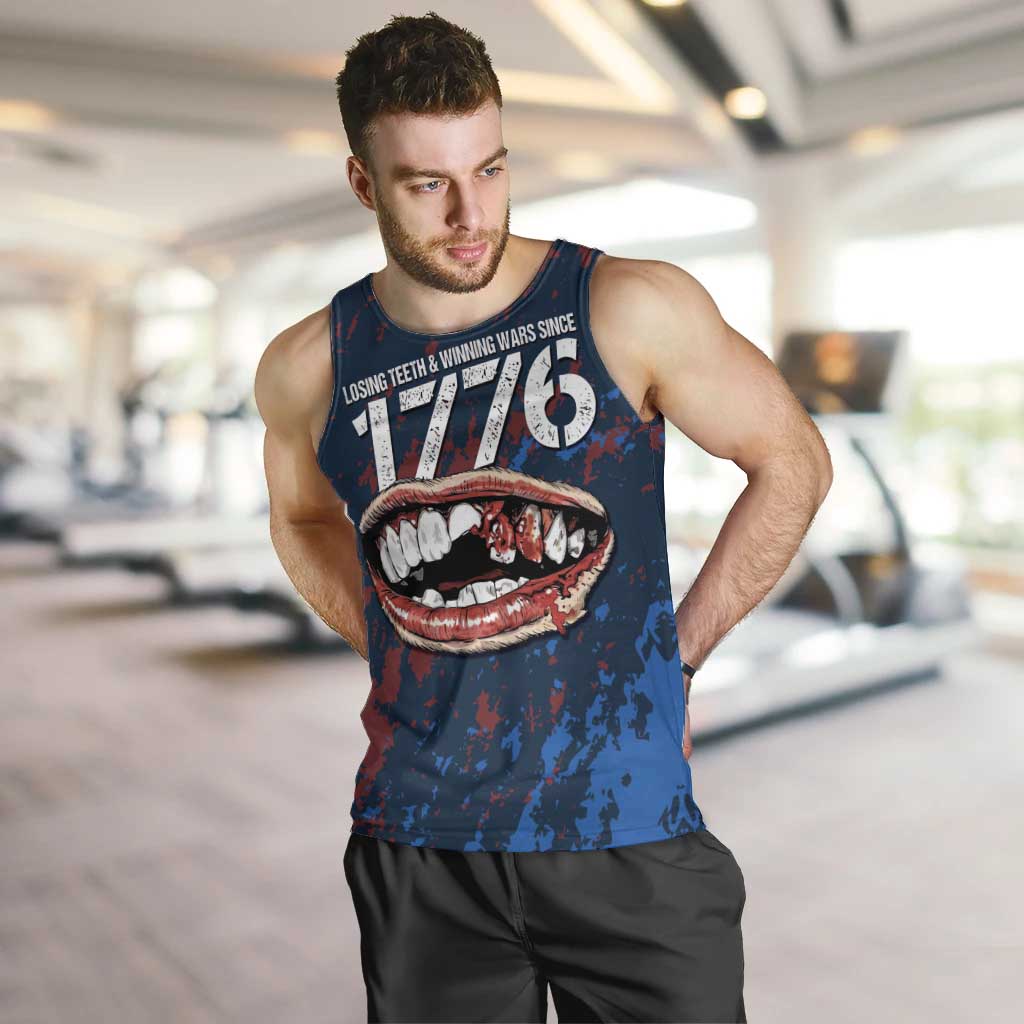 USA Ice Hockey Men Tank Top Losing Teeth and Winning Wars Since 1776