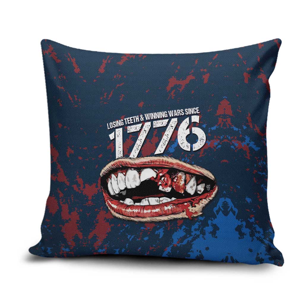 USA Ice Hockey Pillow Cover Losing Teeth and Winning Wars Since 1776