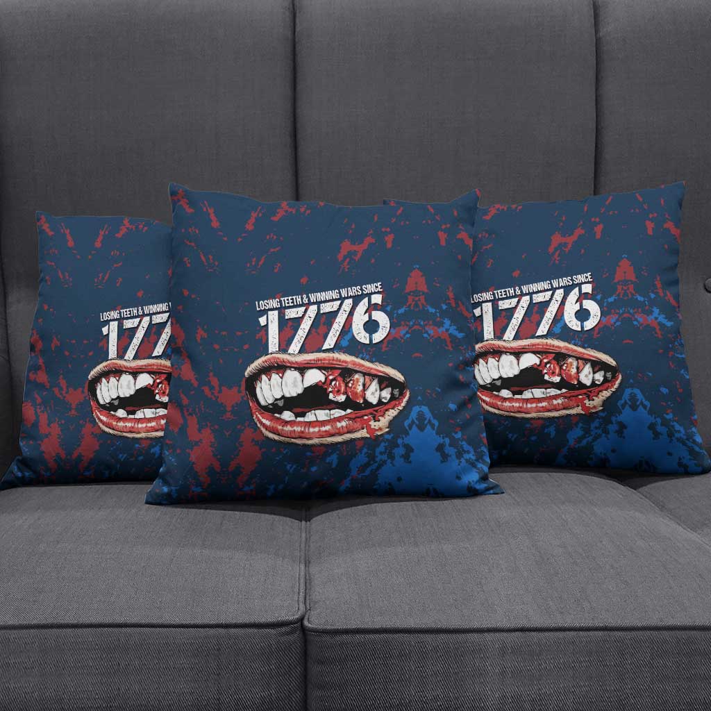 USA Ice Hockey Pillow Cover Losing Teeth and Winning Wars Since 1776
