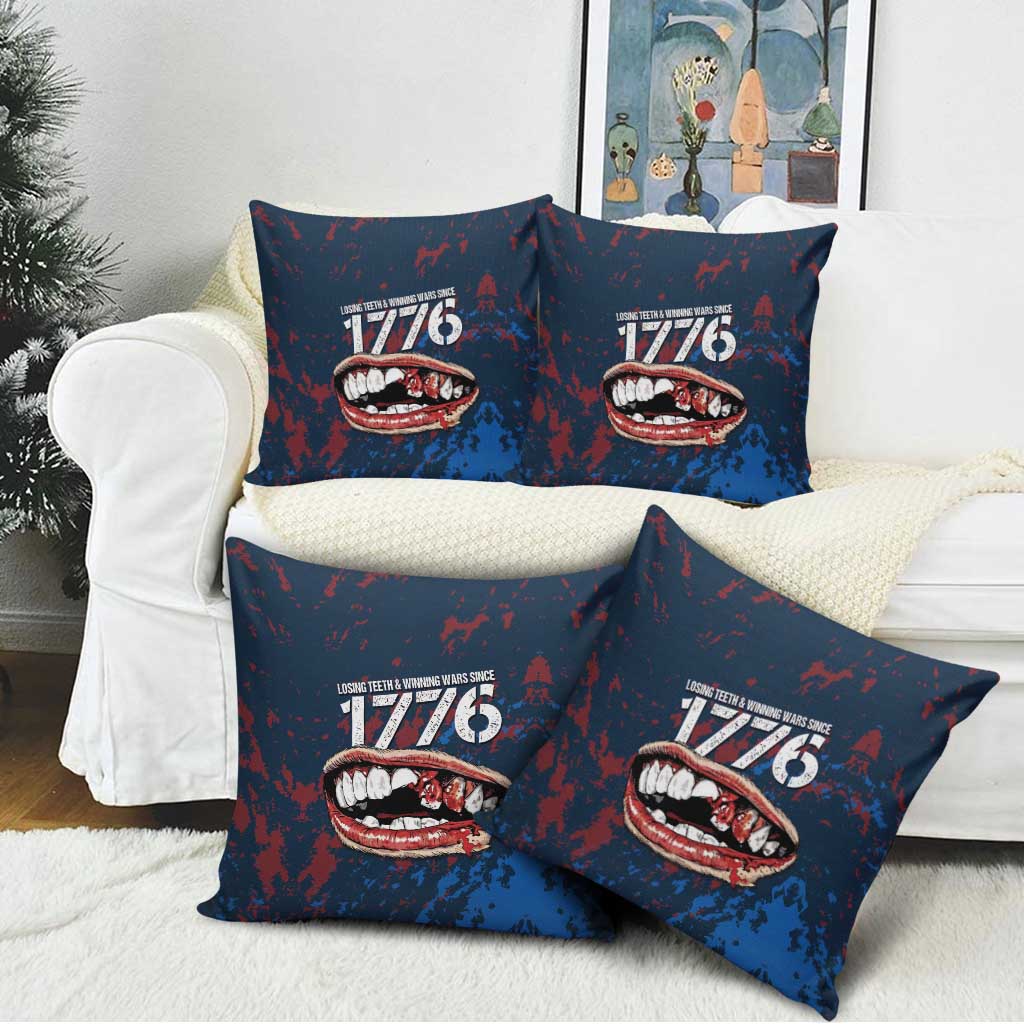 USA Ice Hockey Pillow Cover Losing Teeth and Winning Wars Since 1776