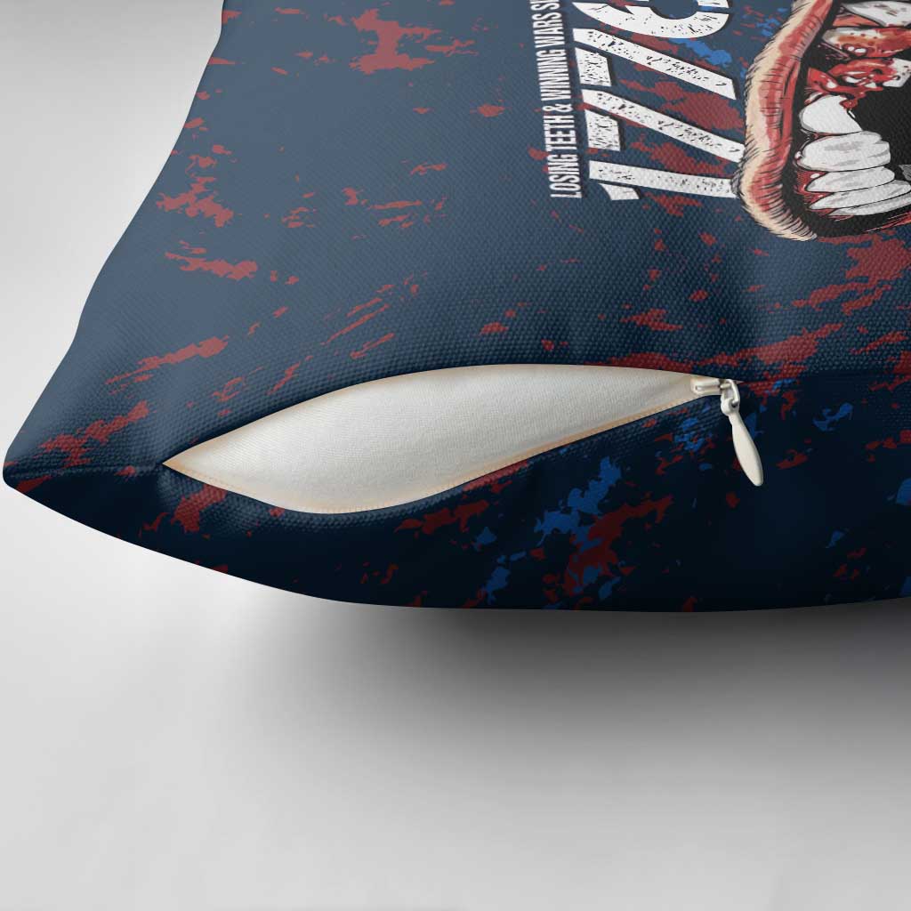 USA Ice Hockey Pillow Cover Losing Teeth and Winning Wars Since 1776