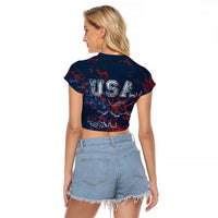 USA Ice Hockey Raglan Cropped T Shirt Losing Teeth and Winning Wars Since 1776