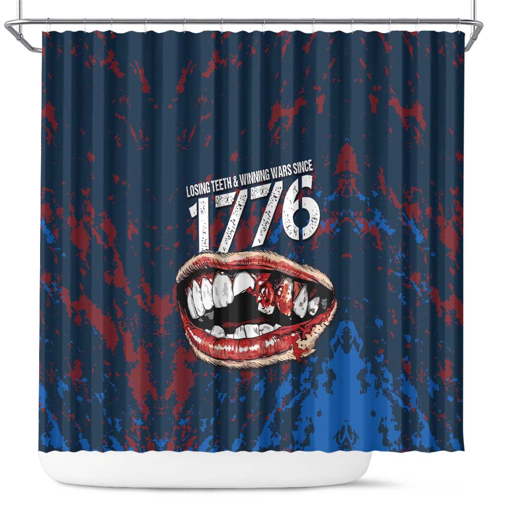 USA Ice Hockey Shower Curtain Losing Teeth and Winning Wars Since 1776