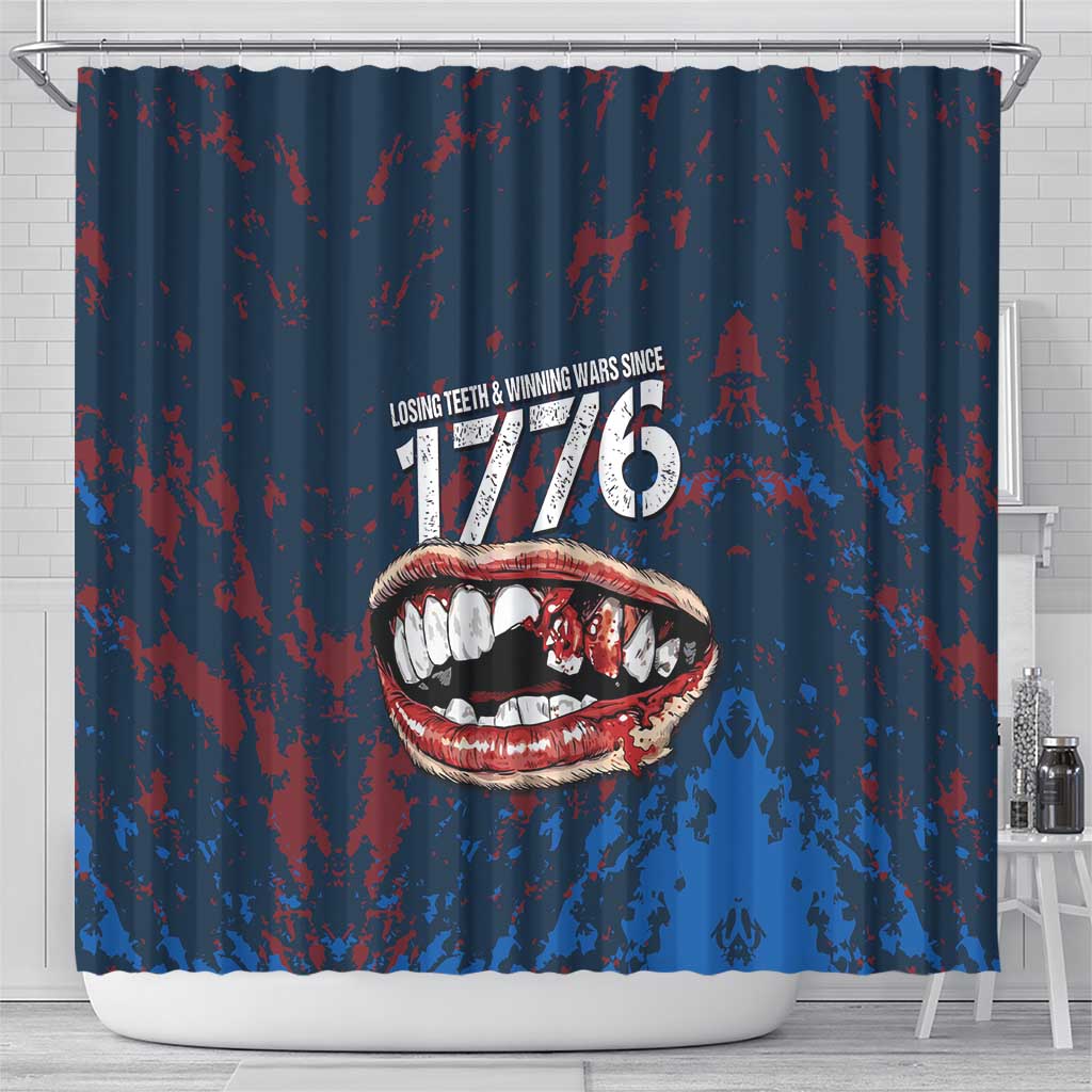 USA Ice Hockey Shower Curtain Losing Teeth and Winning Wars Since 1776