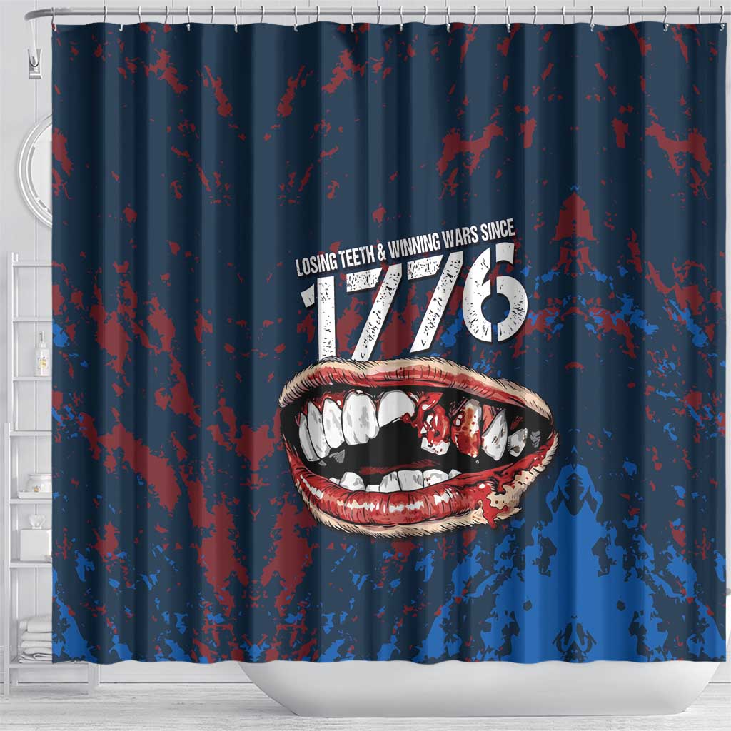 USA Ice Hockey Shower Curtain Losing Teeth and Winning Wars Since 1776