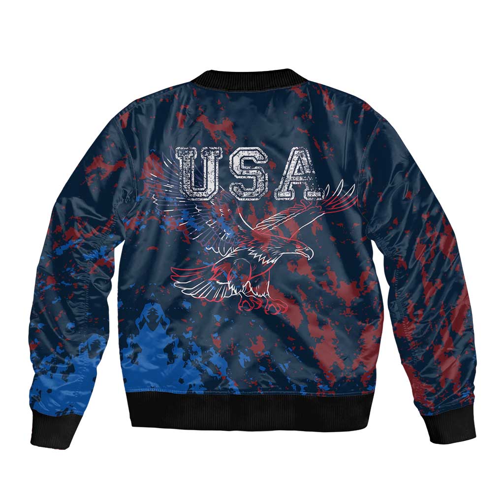 USA Ice Hockey Sleeve Zip Bomber Jacket Losing Teeth and Winning Wars Since 1776