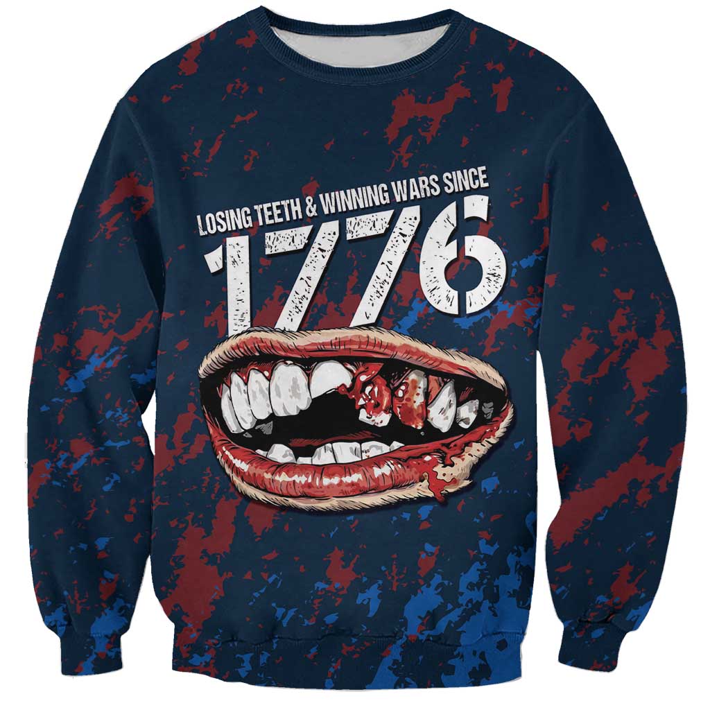 USA Ice Hockey Sweatshirt Losing Teeth and Winning Wars Since 1776