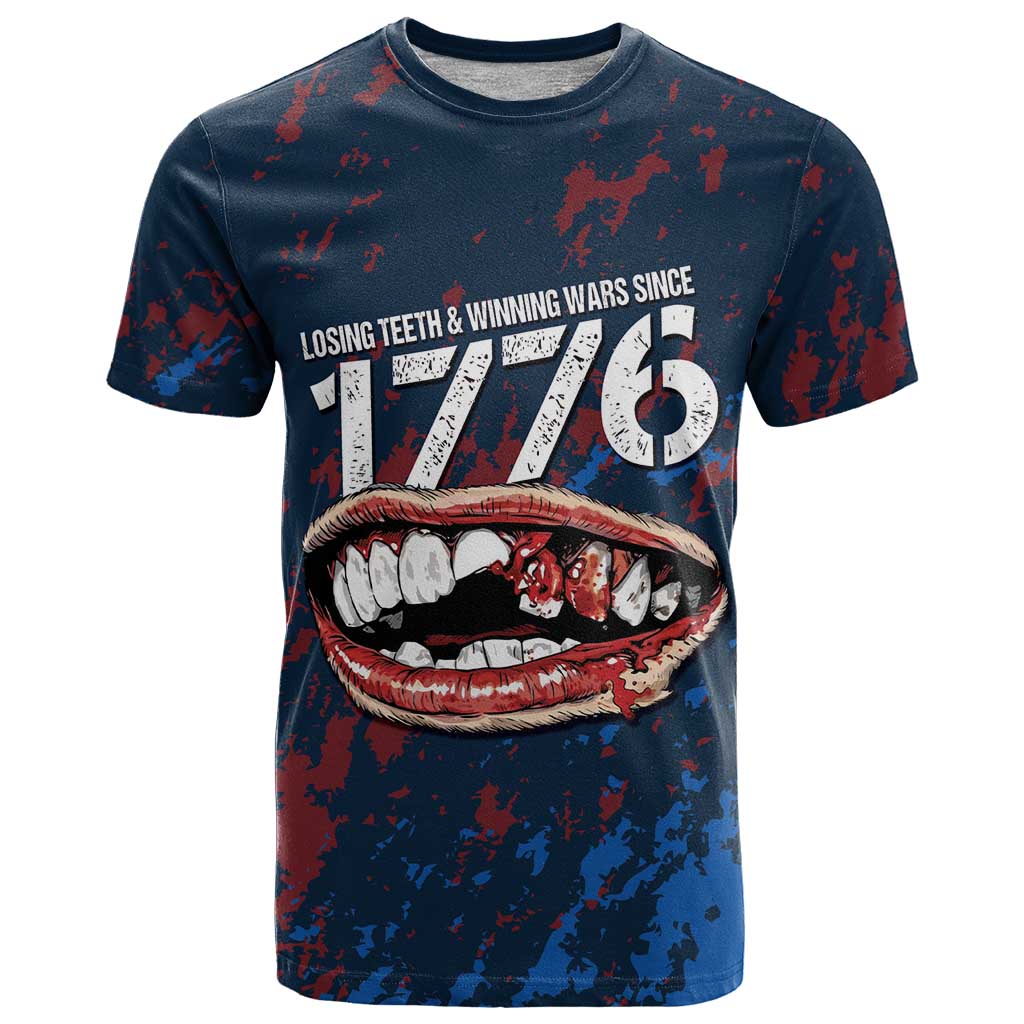USA Ice Hockey T Shirt Losing Teeth and Winning Wars Since 1776