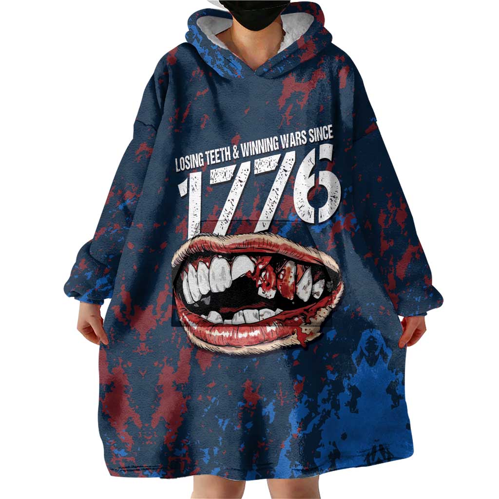USA Ice Hockey Wearable Blanket Hoodie Losing Teeth and Winning Wars Since 1776