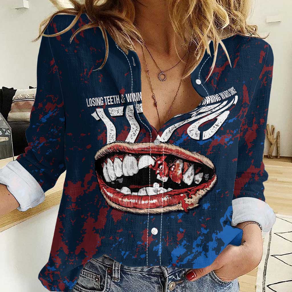 USA Ice Hockey Women Casual Shirt Losing Teeth and Winning Wars Since 1776