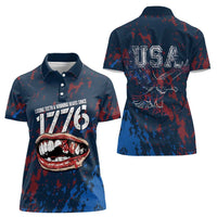 USA Ice Hockey Women Polo Shirt Losing Teeth and Winning Wars Since 1776