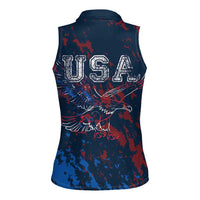 USA Ice Hockey Women Sleeveless Polo Shirt Losing Teeth and Winning Wars Since 1776