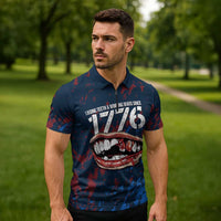 USA Ice Hockey Zipper Polo Shirt Losing Teeth and Winning Wars Since 1776