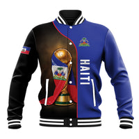 Personalized Afro Haiti Football 2026 Baseball Jacket Trophy Flag Pride Art