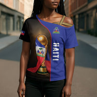 Personalized Afro Haiti Football 2026 Cross Shoulder Shirt Trophy Flag Pride Art