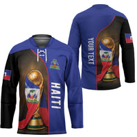Personalized Afro Haiti Football 2026 Hockey Jersey Trophy Flag Pride Art
