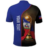 Personalized Afro Haiti Football 2026 Polo Shirt Trophy Flag Pride Art