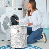 World Football 2026 Turkey Laundry Basket Crescent Stars Ottoman Baroque White Version