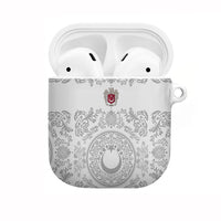 World Football 2026 Turkey AirPods Case Crescent Stars Ottoman Baroque White Version