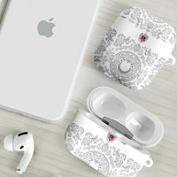 World Football 2026 Turkey AirPods Case Crescent Stars Ottoman Baroque White Version