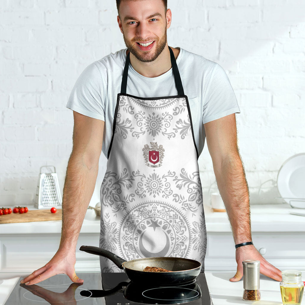 World Football 2026 Turkey Apron Crescent Stars Ottoman Baroque White Version