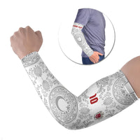 Custom World Football 2026 Turkey Arm Sleeves Crescent Stars Ottoman Baroque White Version
