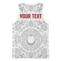Custom World Football 2026 Turkey Basketball Jersey Crescent Stars Ottoman Baroque White Version