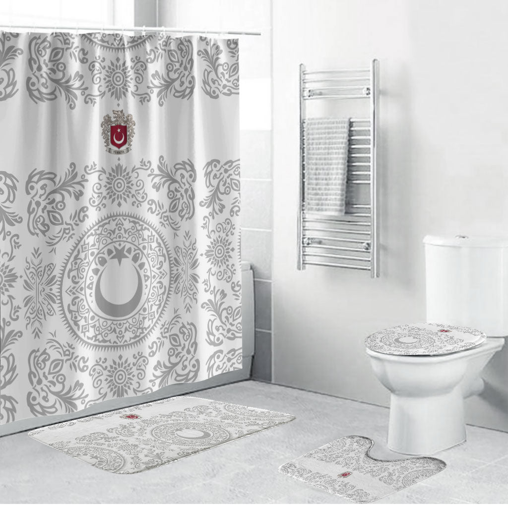World Football 2026 Turkey Bathroom Set Crescent Stars Ottoman Baroque White Version