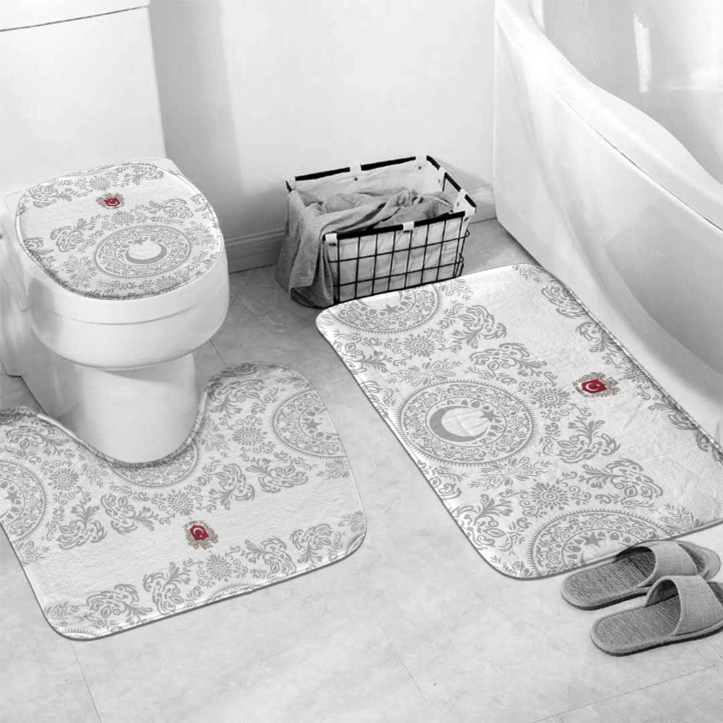 World Football 2026 Turkey Bathroom Set Crescent Stars Ottoman Baroque White Version