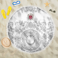 World Football 2026 Turkey Beach Blanket Crescent Stars Ottoman Baroque White Version