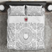 World Football 2026 Turkey Bedding Set Crescent Stars Ottoman Baroque White Version