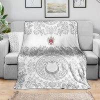 World Football 2026 Turkey Blanket Crescent Stars Ottoman Baroque White Version