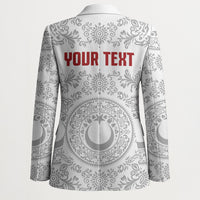 Custom World Football 2026 Turkey Blazer Crescent Stars Ottoman Baroque White Version