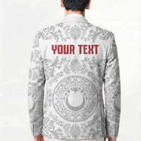 Custom World Football 2026 Turkey Blazer Crescent Stars Ottoman Baroque White Version