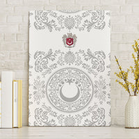 World Football 2026 Turkey Canvas Wall Art Crescent Stars Ottoman Baroque White Version