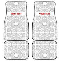 Custom World Football 2026 Turkey Car Mats Crescent Stars Ottoman Baroque White Version