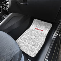Custom World Football 2026 Turkey Car Mats Crescent Stars Ottoman Baroque White Version