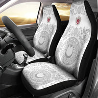 World Football 2026 Turkey Car Seat Cover Crescent Stars Ottoman Baroque White Version