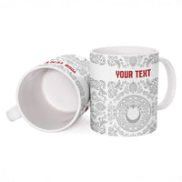 Custom World Football 2026 Turkey Ceramic Mug Crescent Stars Ottoman Baroque White Version