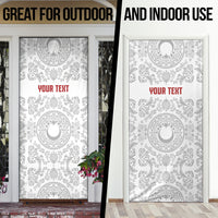 Custom World Football 2026 Turkey Door Cover Crescent Stars Ottoman Baroque White Version